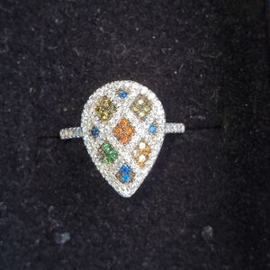 BEAUTIFUL MULTI COLOR "FANCY SAPPHIRE" RING **DISCOUNTED SHIPPING**